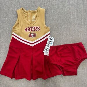 NFL Team Apparel 49ers‎ Cheer Dress Set 18M – Red/Gold NWT